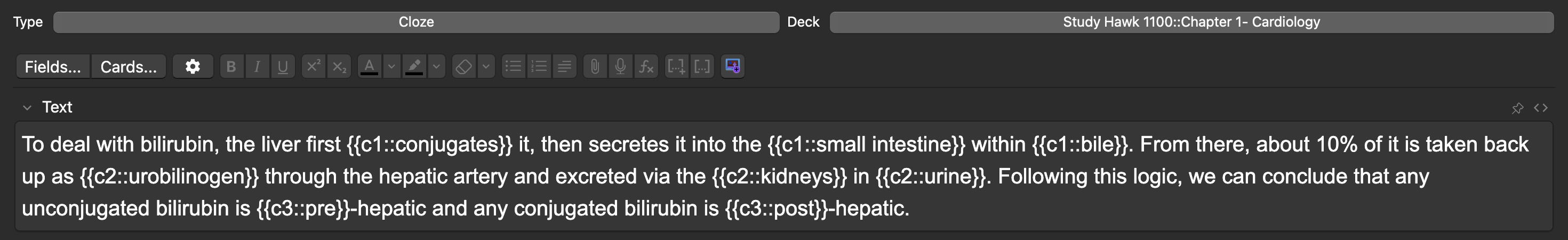 example of cloze deletion