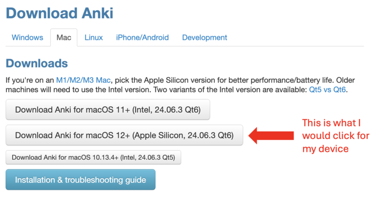 Anki Download Help